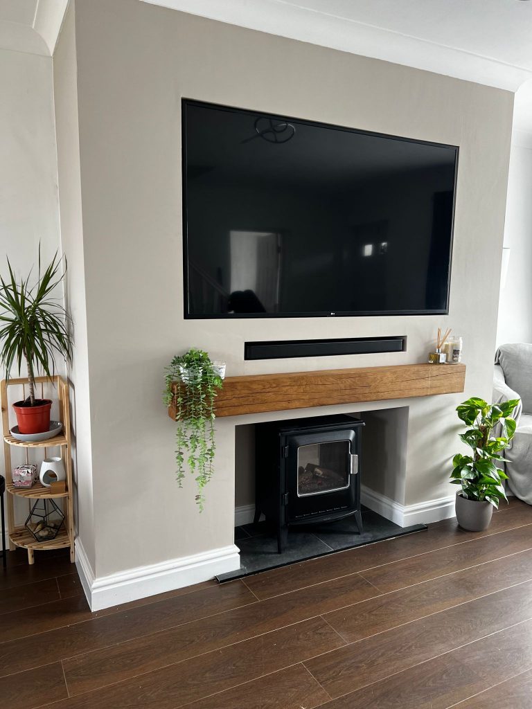 Media wall built for home in the North West of England